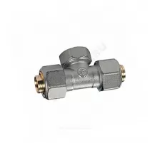 Тройник для МП/PE-X труб латунь хром обжим Дн 26х1"х26 ВР R566AM Giacomini R569MX120