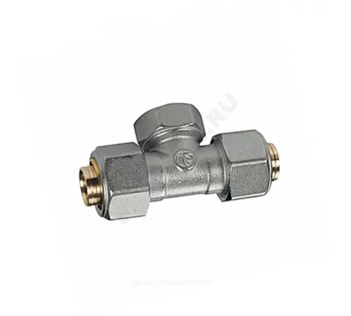 Тройник для МП/PE-X труб латунь хром обжим Дн 26х1"х26 ВР R566AM Giacomini R569MX120