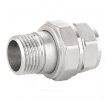 Соединитель латунь никель американка Ду 40 (1 1/2") прямой ВР/НР LD LD.67.520.40