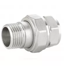 Соединитель латунь никель американка Ду 15 (1/2") прямой ВР/НР LD LD.67.520.15