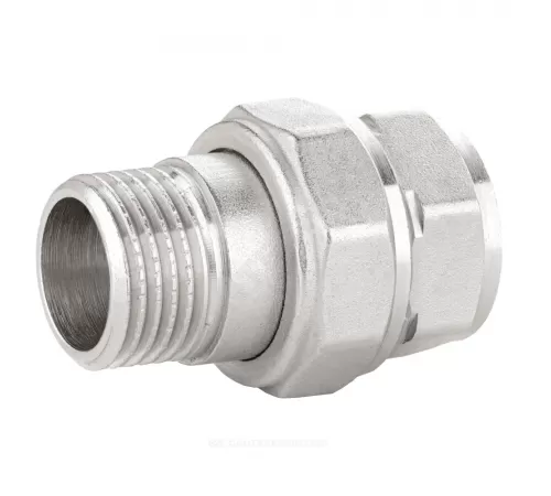 Соединитель латунь никель американка Ду 25 (1") прямой ВР/НР LD LD.67.520.25