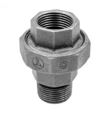 Соединитель прямой американка чугун Ду 15 (1/2") ВР/НР без прокладки Fittex PLUS