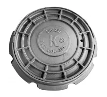 Люк чугун канализационный (К) С (средний) В125 круглый m=70кг h=85мм С(В125)-1-60 ГОСТ 3634-2019 ДПК