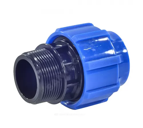 Муфта компрессионная ПЭ Дн 20х3/4" НР ТПК-АКВА 53002034