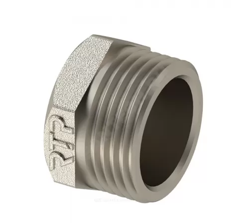 Заглушка латунь никель Ду 20 (3/4") НР RTP (РосТурПласт) 25148