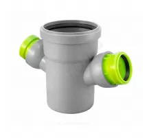 Крестовина PP-H регулируемый серая Дн 110х50х50х45-88гр б/нап в/к VALFEX 29110050