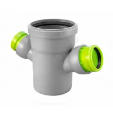 Крестовина PP-H регулируемый серая Дн 110х50х50х45-88гр б/нап в/к VALFEX 29110050