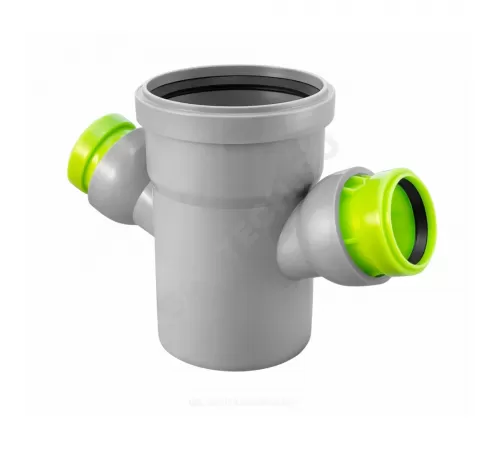 Крестовина PP-H регулируемый серая Дн 110х50х50х45-88гр б/нап в/к VALFEX 29110050