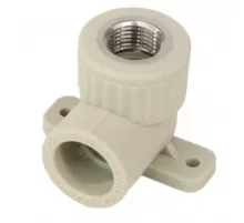 Угольник PP-R комбинированный серый Дн 20х1/2" ВР с креплением VALFEX 10120020Г