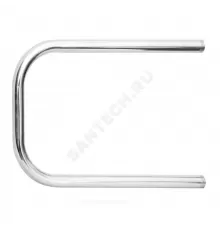 Полотенцесушитель водяной нерж сталь П-образный Ду 25 (1") НР 320х400мм боковое подключение б/к Эко Терминус 4670030724137