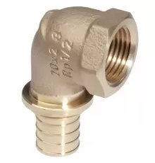 Угольник для PE-X труб аксиальный бронза Дн 16х1/2" ВР RX+ Рехау 14563503001