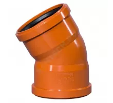 Отвод НПВХ двухраструбный коричневый Дн 110х15гр б/нап в/к KGBD Ostendorf 228070