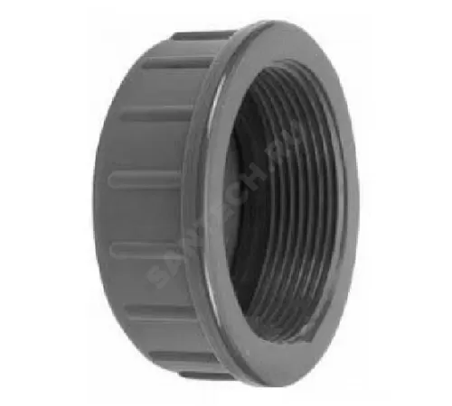 Крышка НПВХ Дн 50 Ру10 резьбовая под клеевое соединение Агригазполимер 206-067