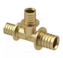 Тройник для PE-X/PE-RT труб аксиальный латунь Дн 20х16х16 переходной RTP (РосТурПласт) 29358