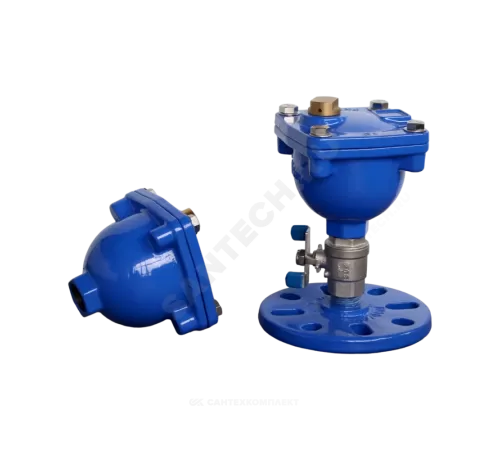 Вантуз автоматический с монтажным фланцем Ду 40/50/65 чугун Ду 25 Ру16 G1" ВР вертикальный Benarmo