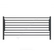 Полотенцесушитель электрический сталь Лесенка 311 Вт 1200х600мм 8П со встроенным диммером справа черный муар Горизонт Терминус 4670078543349