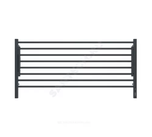 Полотенцесушитель электрический сталь Лесенка 311 Вт 1200х600мм 8П со встроенным диммером справа черный муар Горизонт Терминус 4670078543349