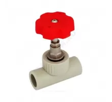 Клапан (вентиль) PP-R запорный серый Дн 32х90гр внутренняя пайка RTP (РосТурПласт) 15819