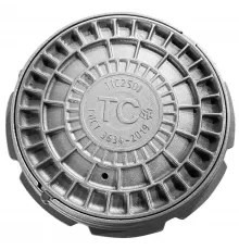 Люк чугун теплосеть (ТС) Т (тяжелый) С250 круглый m=90кг Т(С250)-1-60 ГОСТ 3634-2019 ДПК