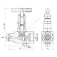 Клапан игольчатый нерж SS-V4 Ру40 ВР М20х1,5 с маховиком без фланца Росма 00000034408