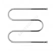 Полотенцесушитель водяной нерж сталь М-образный Ду 20 (3/4") НР с полочкой 600х600мм боковое подключение в/к Элит-Металл ВЭК-14-08