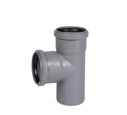 Тройник PP-H серая HT HTEA Дн 75х75х87гр б/нап в/к Ostendorf 113400
