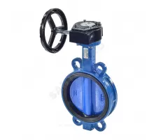 Затвор дисковый поворотный чугун Ду 500 Ру25 межфл с редуктором диск чугун манжета EPDM EURO Benarmo