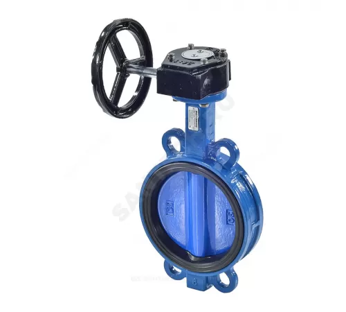 Затвор дисковый поворотный чугун Ду 500 Ру25 межфл с редуктором диск чугун манжета EPDM EURO Benarmo