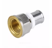 Муфта МП латунь никель пресс Дн 16х3/4" ВР ГОСТ 32415-2013 8002 Aquasfera 8002-02