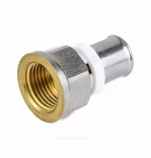 Муфта МП латунь никель пресс Дн 16х1/2" ВР ГОСТ 32415-2013 8002 Aquasfera 8002-01