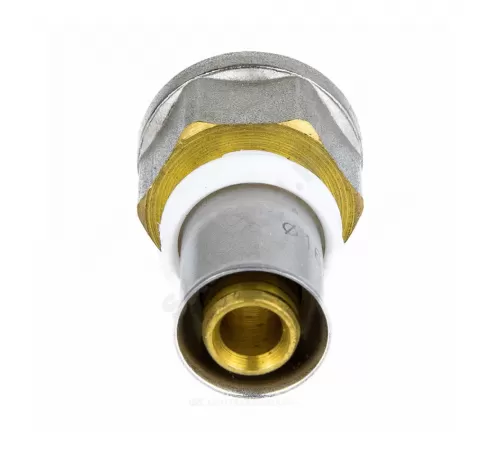 Муфта МП латунь никель пресс Дн 16х3/4" ВР ГОСТ 32415-2013 8002 Aquasfera 8002-02