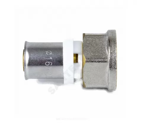 Муфта МП латунь никель пресс Дн 16х3/4" ВР ГОСТ 32415-2013 8002 Aquasfera 8002-02