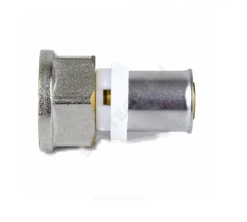 Муфта МП латунь никель пресс Дн 16х3/4" ВР ГОСТ 32415-2013 8002 Aquasfera 8002-02