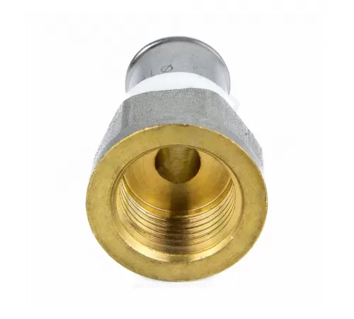 Муфта МП латунь никель пресс Дн 16х3/4" ВР ГОСТ 32415-2013 8002 Aquasfera 8002-02