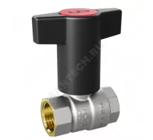 Кран шаровой латунь никель Pride Ду 15 Ру40 ВР с Т-рукояткой красной/синей аналог 11б27п1 LD 47.340.15 RB