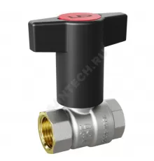 Кран шаровой латунь никель Pride Ду 15 Ру40 ВР с Т-рукояткой красной/синей аналог 11б27п1 LD 47.340.15 RB