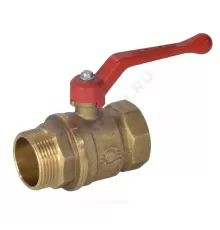 Кран шаровой латунь 11Б27фт1М Ду 20 Ру40 ВР/НР полнопроходной рычаг красный VALFEX VF.215.LR1.034