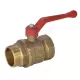Кран шаровой латунь 11Б27фт1М Ду 20 Ру40 ВР/НР полнопроходной рычаг красный VALFEX VF.215.LR1.034