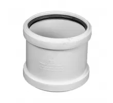Муфта PP-M двухраструбная бесшумная белая Дн 75 б/нап в/к RTP (РосТурПласт) 34537