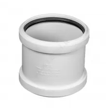 Муфта PP-M двухраструбная бесшумная белая Дн 160 б/нап в/к RTP (РосТурПласт) 37675