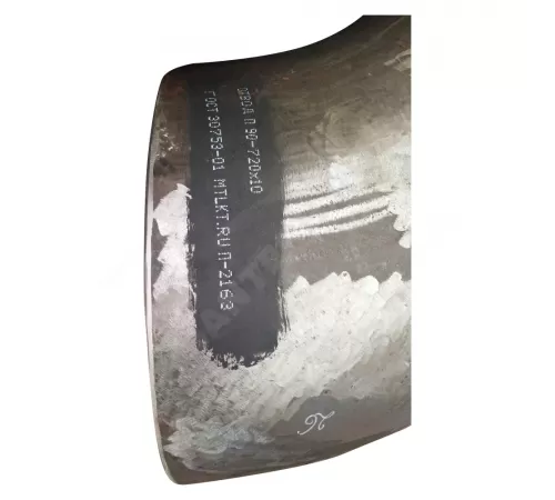 Отвод сталь бесшовный крутоизогнутый 90гр Дн 720х10,0 (Ду 700) под приварку ГОСТ 30753-2001 следы зачистки