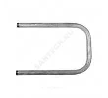 Полотенцесушитель водяной сталь оц П-образный Ду 25 (1") НР 320х500мм боковое подключение б/к КАЗ