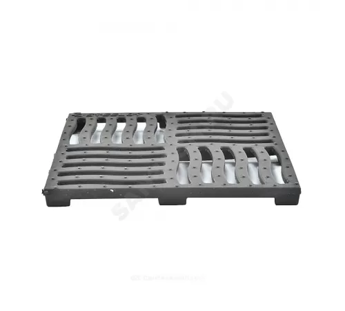 Решетка чугунная для дождеприемника щелевая 300х300мм черная квадратная h=23,5мм 250кН SteeStart СТИЛОТ Р3030AС