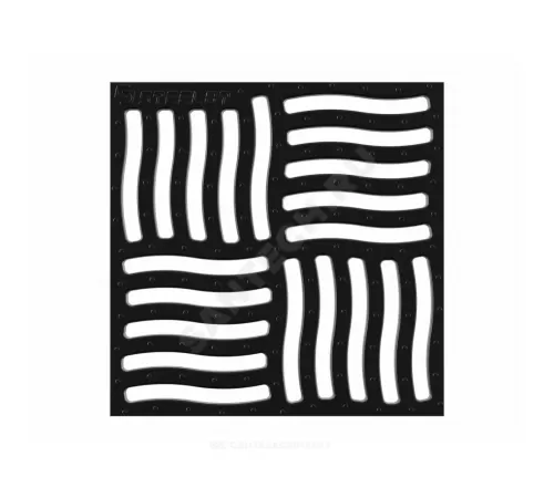 Решетка чугунная для дождеприемника щелевая 300х300мм черная квадратная h=23,5мм 250кН SteeStart СТИЛОТ Р3030AС