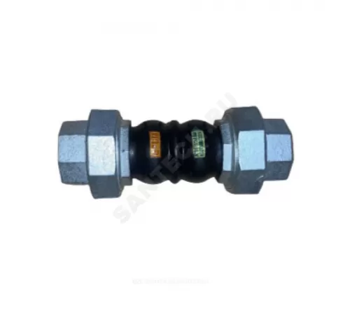 Компенсатор резиновый антивибрационный EPDM Ду 25 Ру16 ВР L=200мм Benarmo сжатие/растяжение 22 мм/6 мм