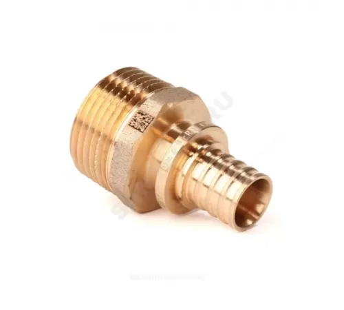 Муфта для PE-X труб аксиальная бронза Дн 20х1/2" НР RX+ Рехау 14563143001