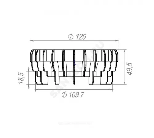Кольцо дренажное Дн 110 для балконных воронок Fachmann 04.103