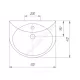 Умывальник подвесной Комфорт 50 1 отверстие под смеситель по центру белый Rosa (Кировская керамика)