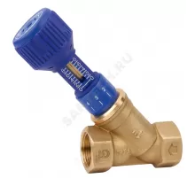Клапан балансировочный ручной латунь 727ОТ Ду 25 Rp1" Ру20 Тмакс=120 оС ВР Kvs=11.76м3/ч без ниппелей Cimberio CIM 727OT 1