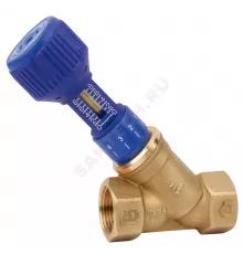 Клапан балансировочный ручной латунь 727ОТ Ду 15 Rp1/2" Ру20 Тмакс=120 оС ВР Kvs=3.91м3/ч без ниппелей Cimberio CIM 727OT 12
